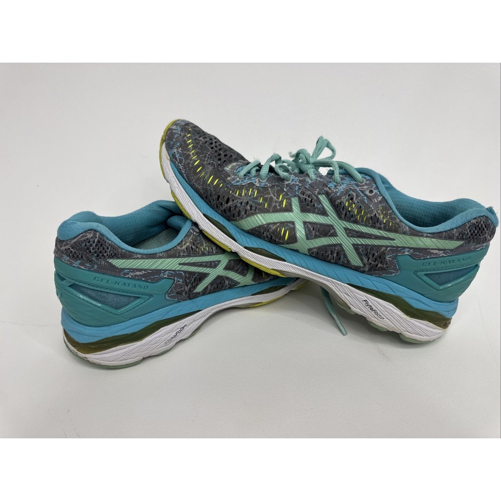 Asics Gel Kayano 23 T6A5N Women's Grey/Blue Low Top Athletic Running Shoes 8.5